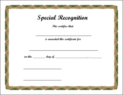 Free on Free Printable Certificates And More