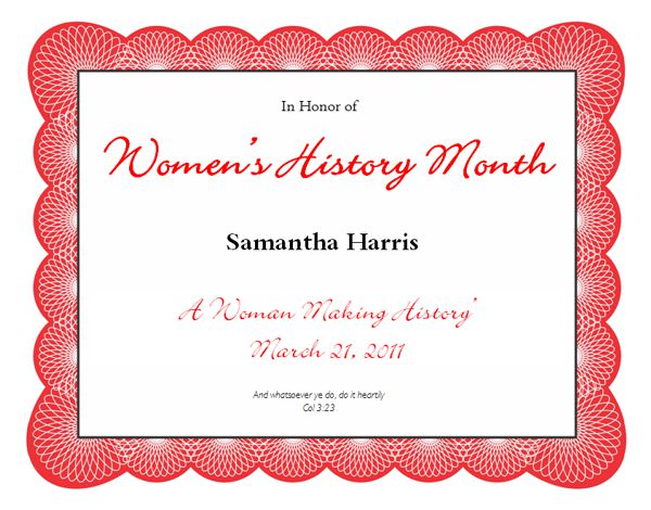 Award Certificate Template