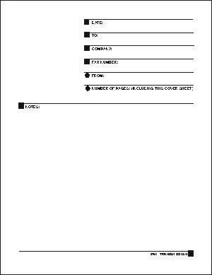 Fax Cover Sheet Example