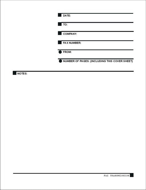 fax cover letter template