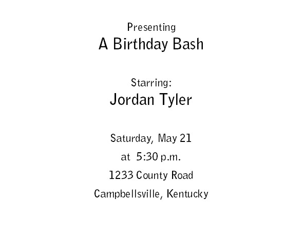 Free Printable Birthday Invitations - 1 - inside