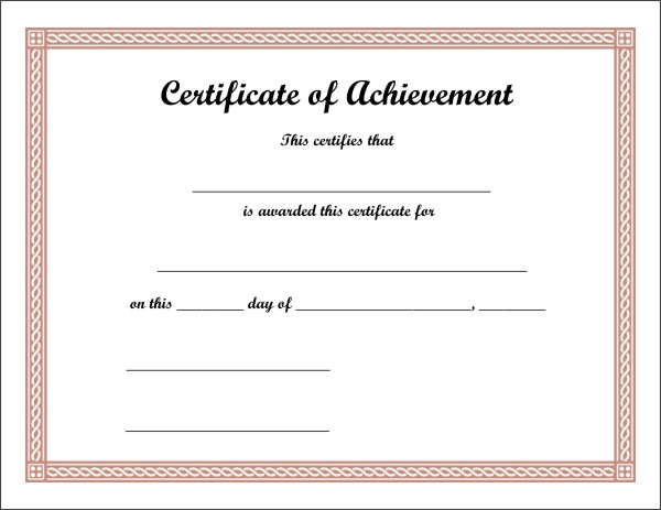 Certificate of Achievement 3