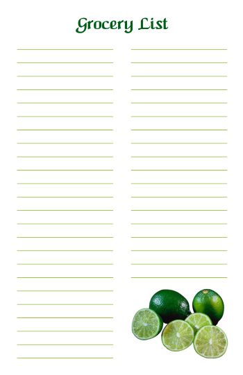 Free Printable Grocery List 3